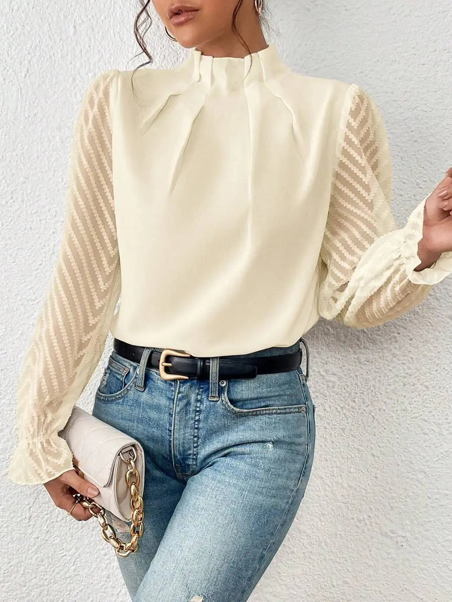 Women's Half-turtleneck Long-sleeved Top null