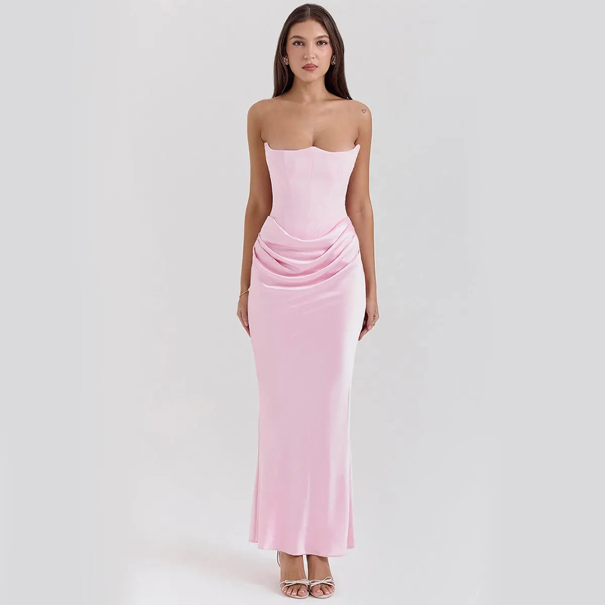 Slim Tube Top Long Dress null