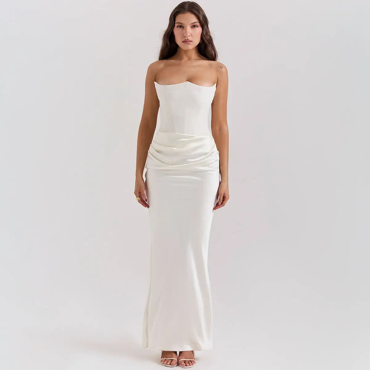 Slim Tube Top Long Dress null