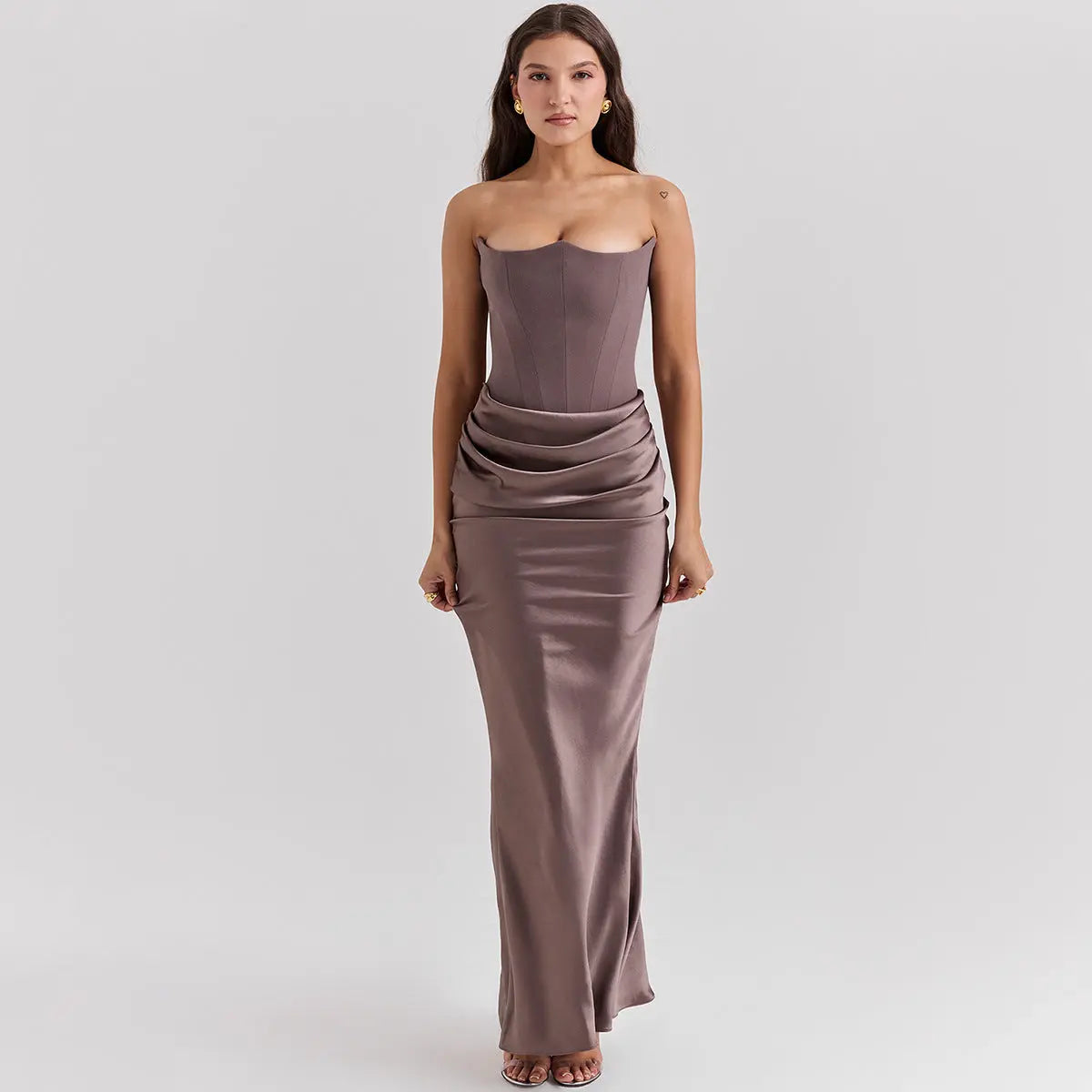 Slim Tube Top Long Dress null