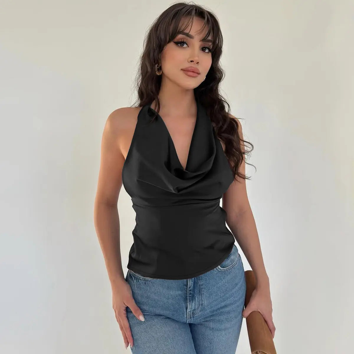 Women's Halter Backless Top null