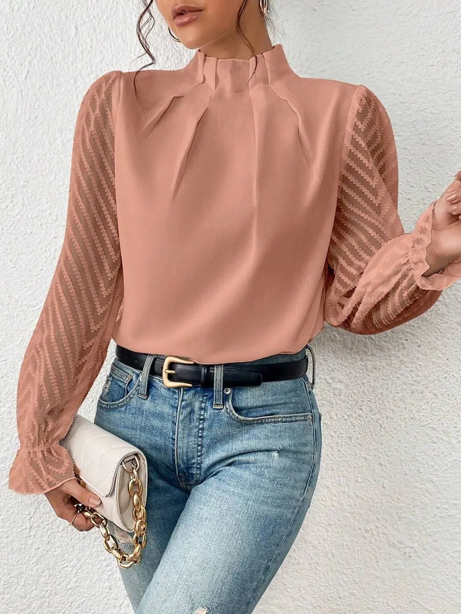 Women's Half-turtleneck Long-sleeved Top null