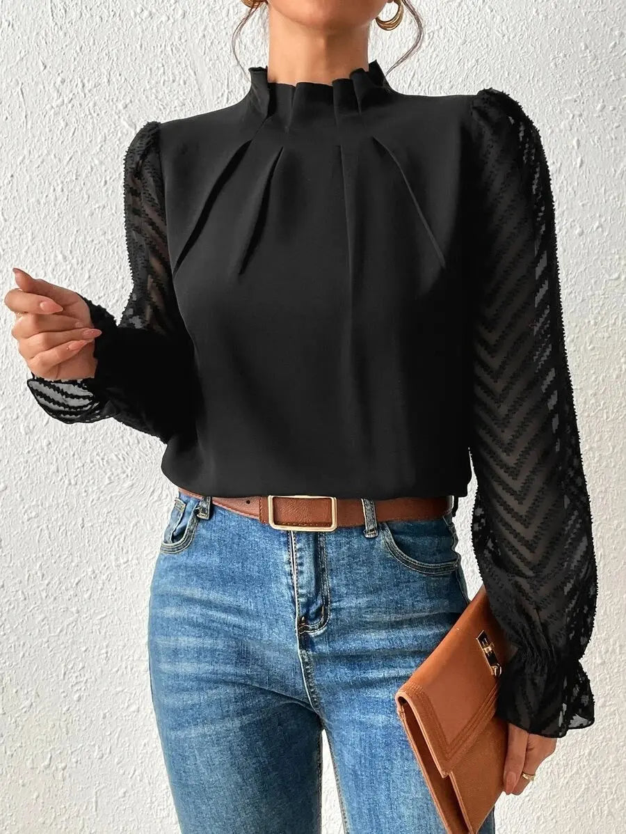 Women's Half-turtleneck Long-sleeved Top null