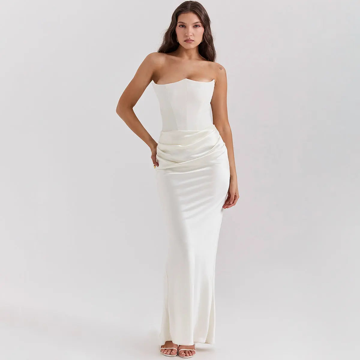 Slim Tube Top Long Dress null