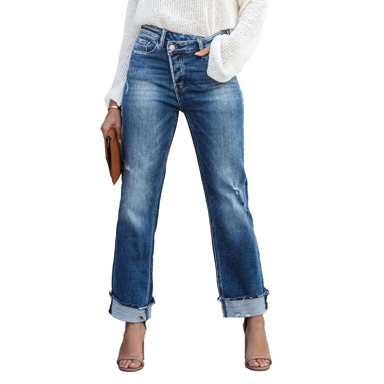 Women's Fashion Individual Casual Loose Jeans null