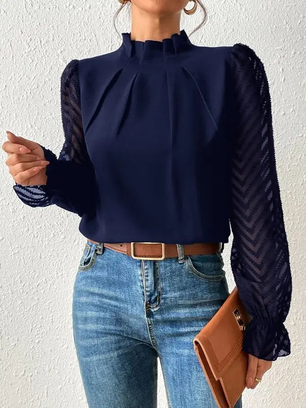 Women's Half-turtleneck Long-sleeved Top null