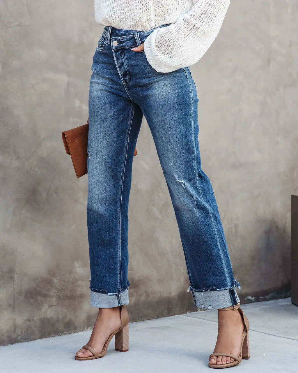 Women's Fashion Individual Casual Loose Jeans null