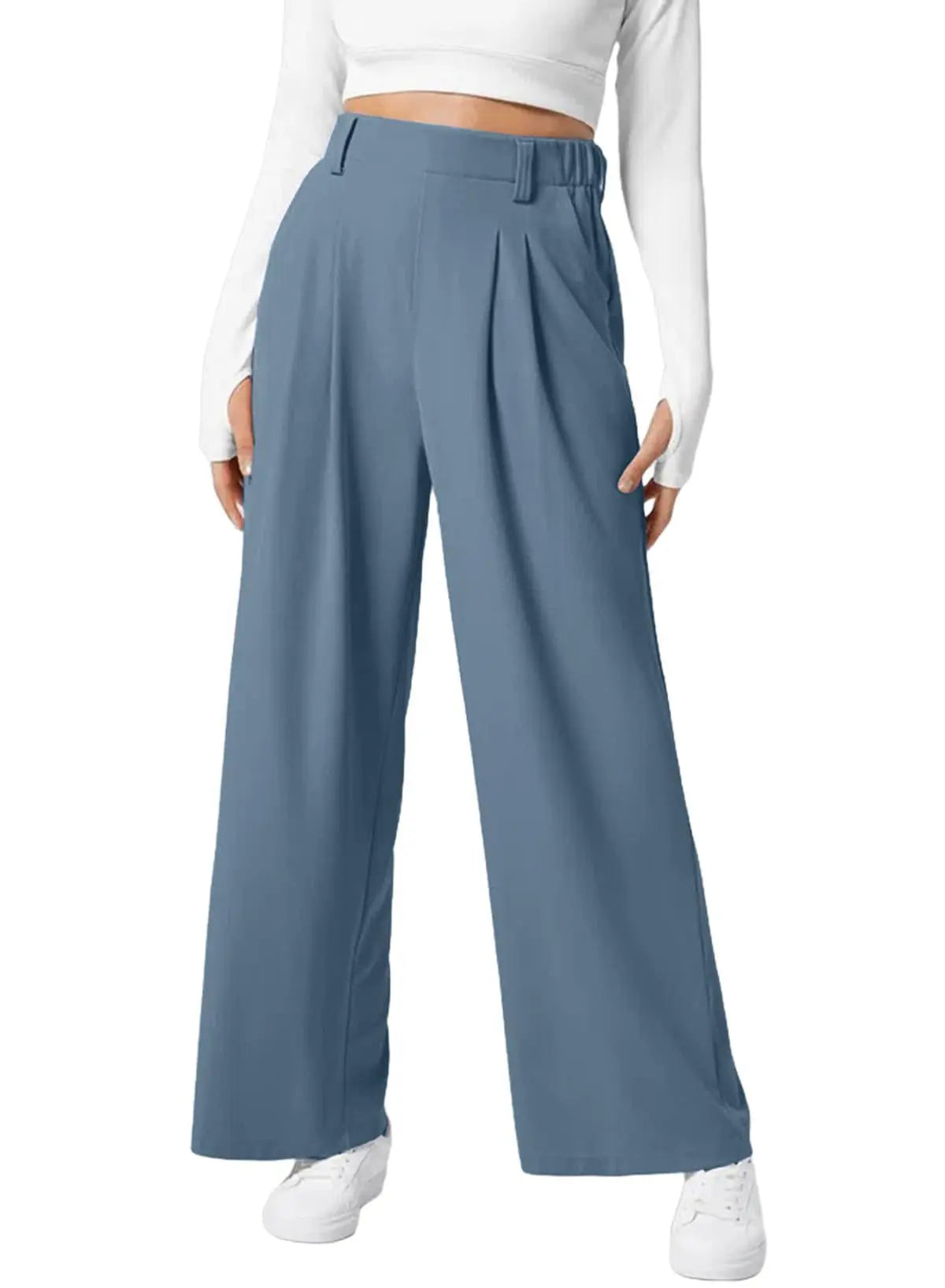 Women's Wide Leg Waffle Knit Casual Pant null