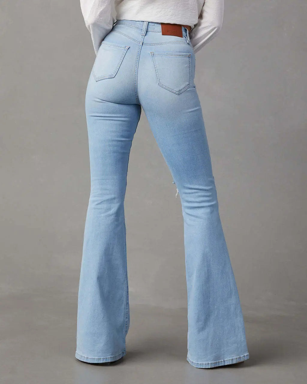 Women Fashion Temperament Wide-leg Jeans null