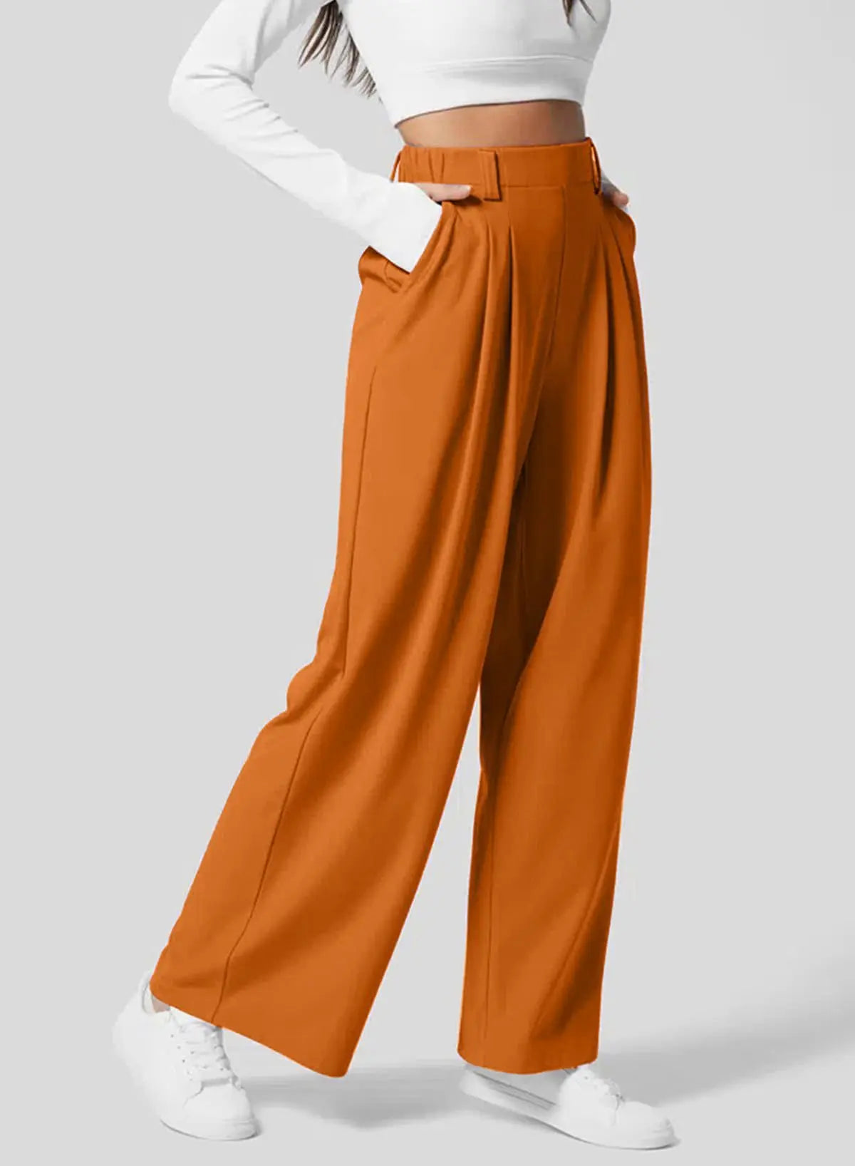 Women's Wide Leg Waffle Knit Casual Pant null