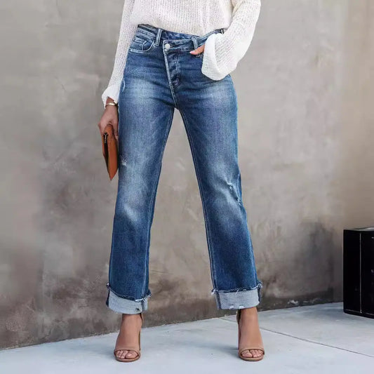 Women's Fashion Individual Casual Loose Jeans null